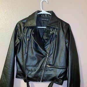 Polie Black leather biker jacket